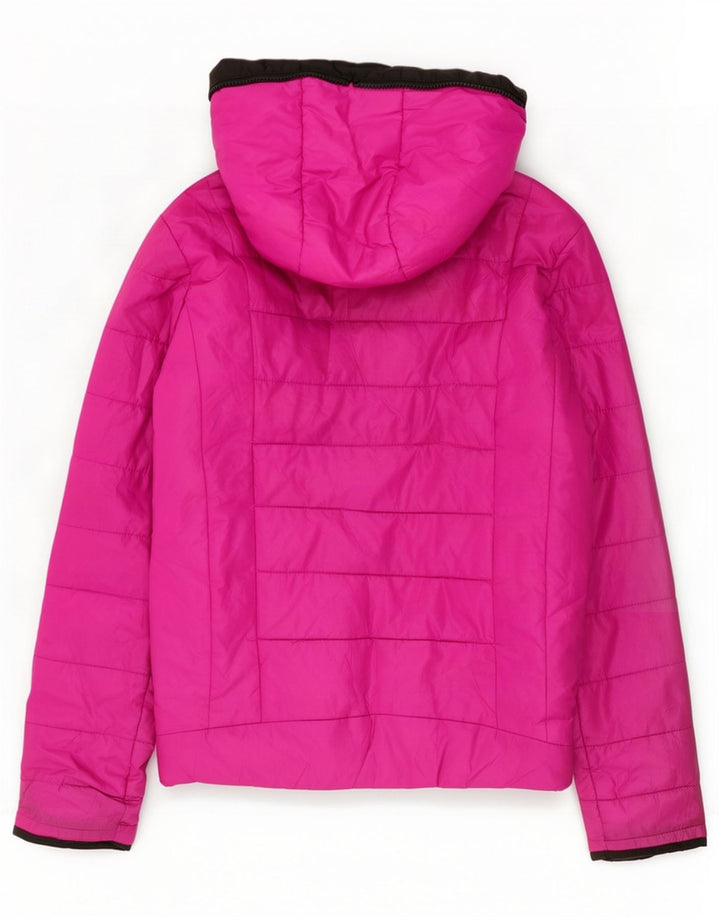 Kappa Chaqueta Acolchada Extragrande con Capucha para Mujer UK 10 Small Pink Poliéster