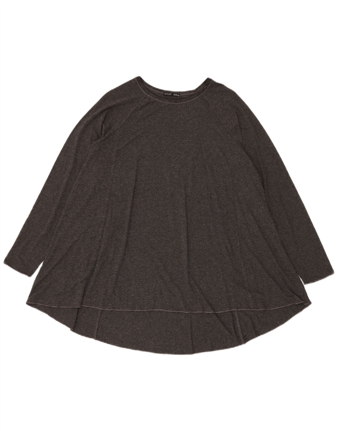 Übergroßes Tunika-Oberteil von Zara für Damen, UK 16, Größe L, Grau