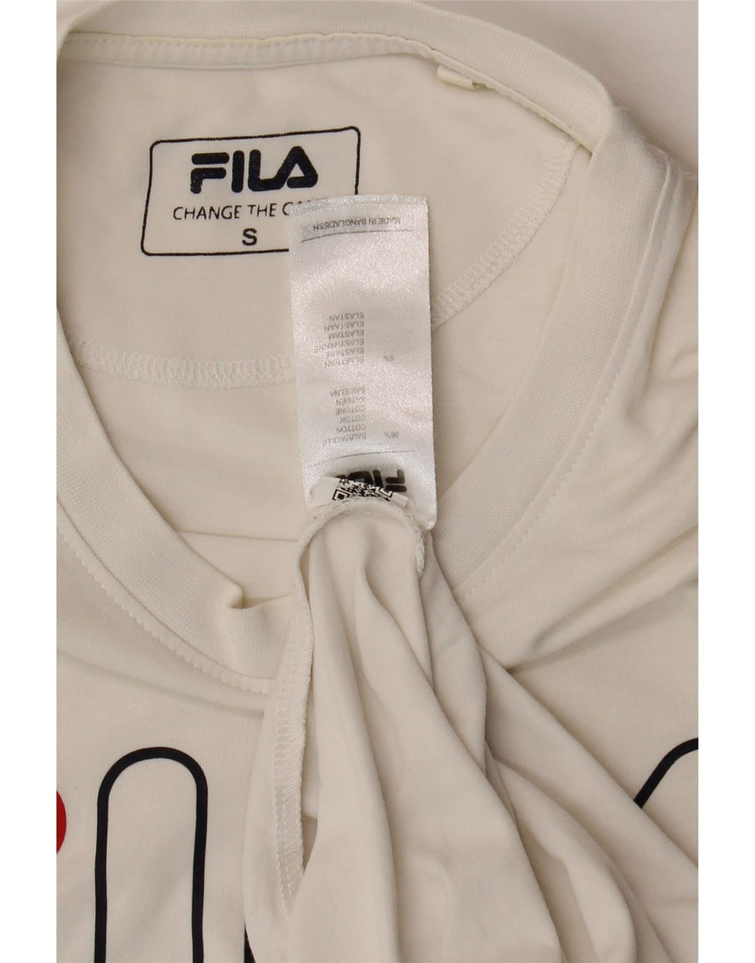 FILA Mens Graphic T-Shirt Top Small White Cotton Vintage Fila and Second-Hand Fila from Messina Hembry 