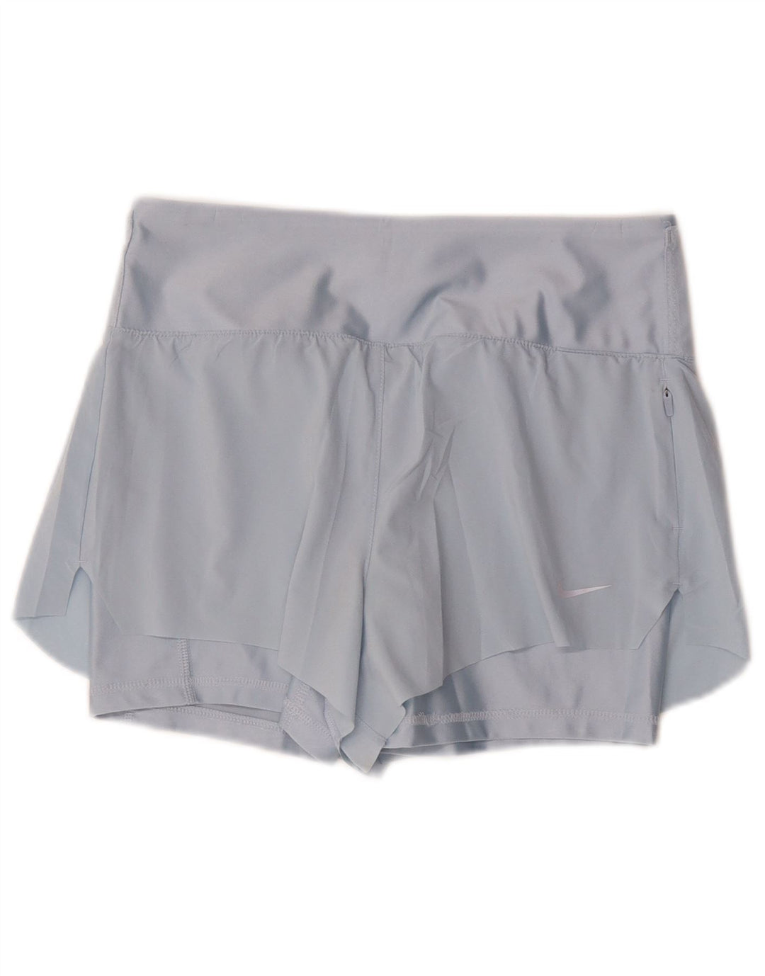 Nike Womens Dri Fit Sport Shorts UK 10 Small Blue Polyester