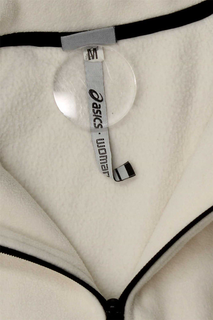 ASICS Womens Fleece Jacket UK 14 Medium White Polyester