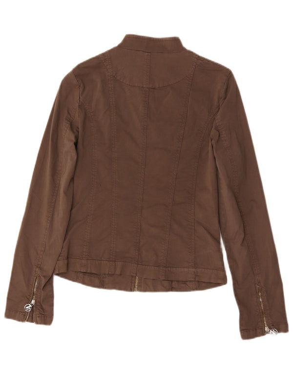 Giubbotto Bomber Donna Trussardi Jeans UK 8 Small Beige