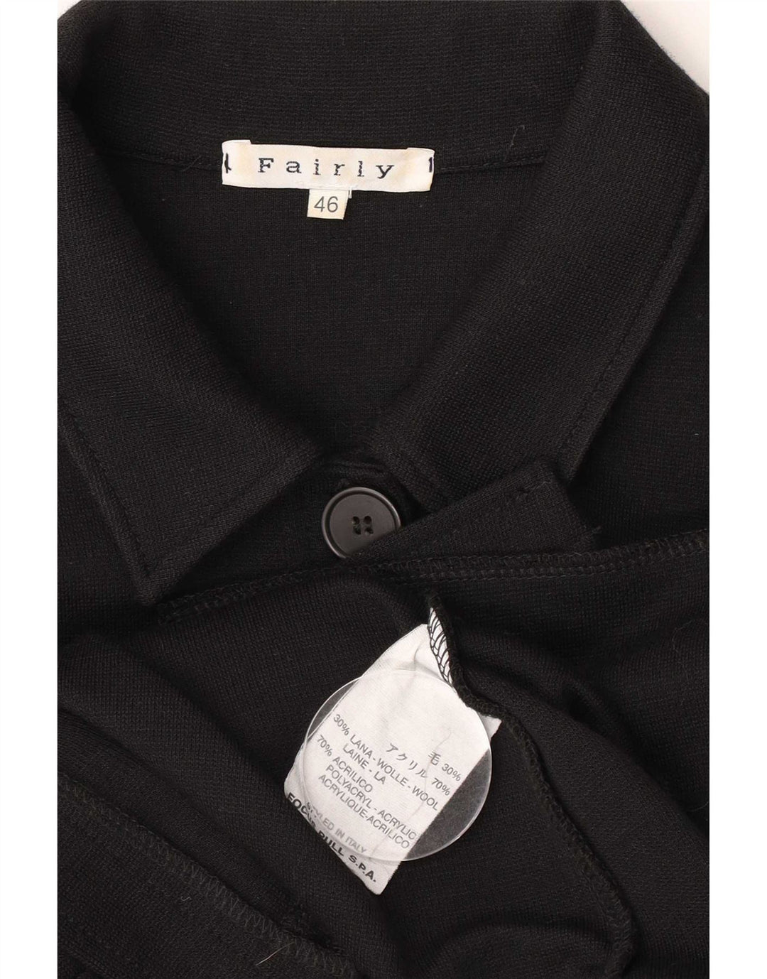 Soprabito da donna Fairly IT 46 Large in lana nera