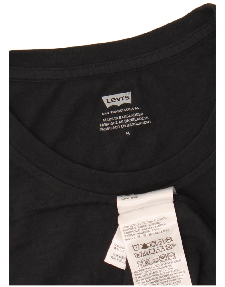 Levi's Mens Graphic T-Shirt Top Medium Black Cotton