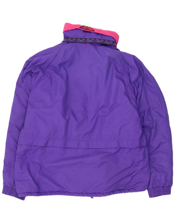 Aesse Mens Hooded Ski Jacket UK 40 Large Purple Colourblock