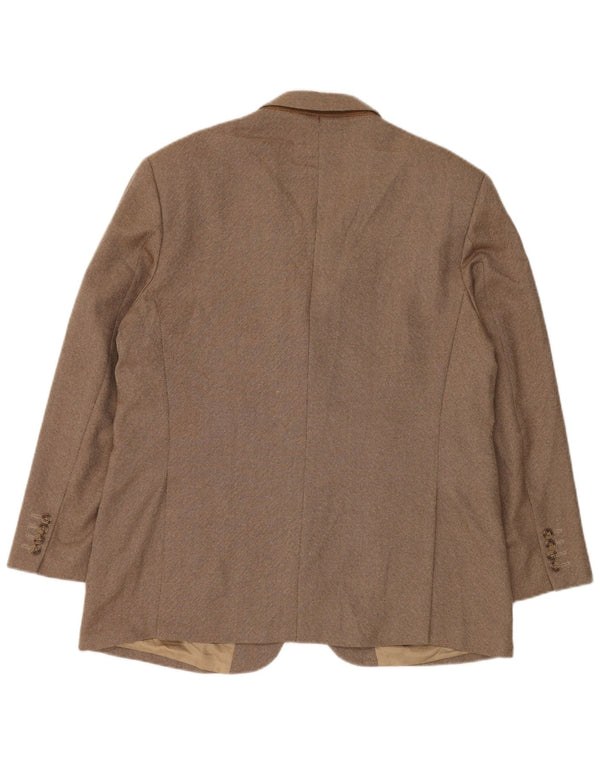 Marks & Spencer Veste blazer à 2 boutons pour homme UK 44 XL Beige Laine vierge