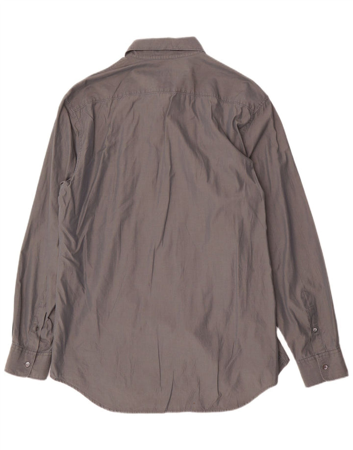 Calvin Klein Mens Shirt Size 43 Large Grey Cotton