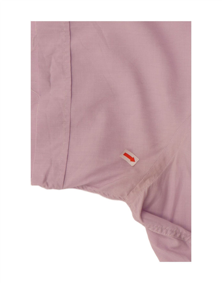 LACOSTE Mens Short Sleeve Shirt Size 43 XL Pink