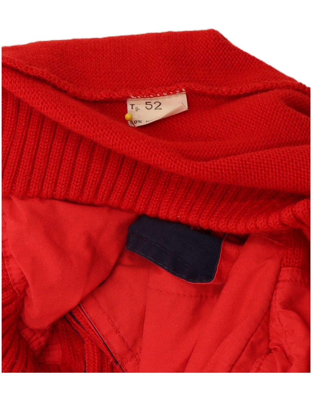 Good Luck Mens Gilet IT 52 XL Red Wool