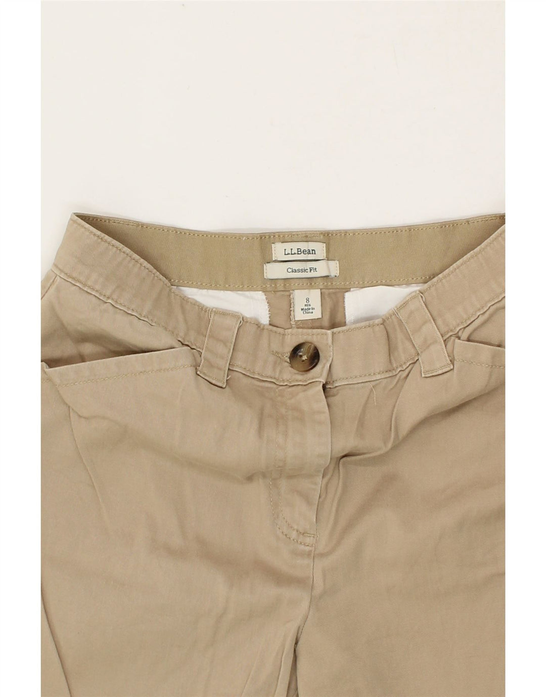 L.L.BEAN Womens Casual Shorts US 8 Medium W28 Grey Cotton Vintage L.L.Bean and Second-Hand L.L.Bean from Messina Hembry 