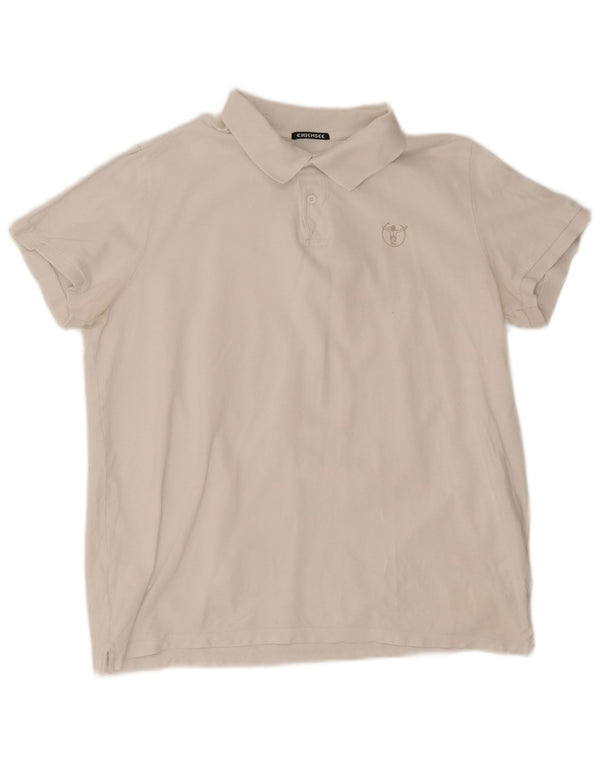 Tricou polo Chiemsee pentru bărbați, bumbac alb XL