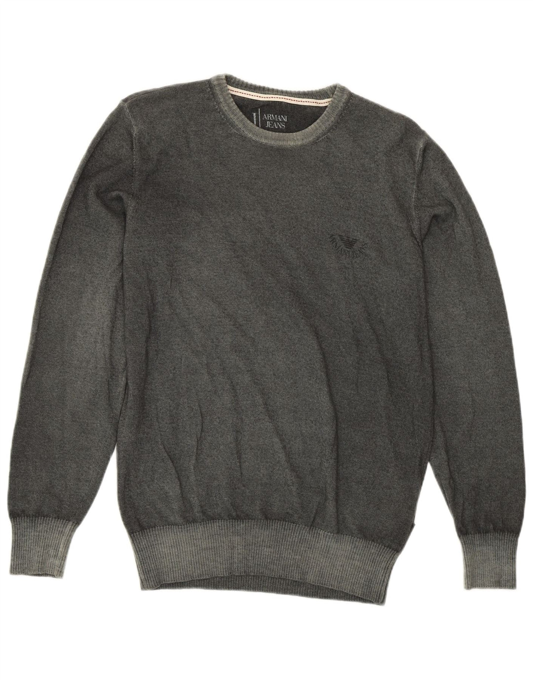 Armani Mens Crew Neck Jumper Sweater Medium Green New Wool