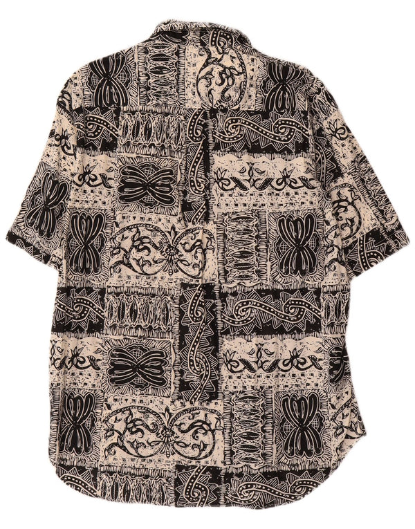 Camicia da uomo a maniche corte Navigare XL in cotone Paisley grigio