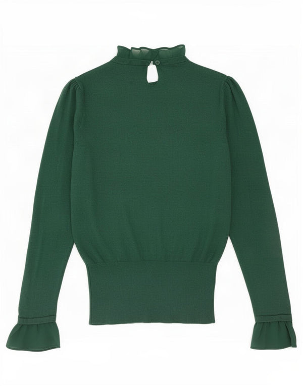 Oasis Womens Blouse Top UK 12 Medium Green Cotton
