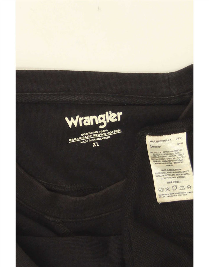 Wrangler Mens Sweatshirt Jumper XL Black Cotton
