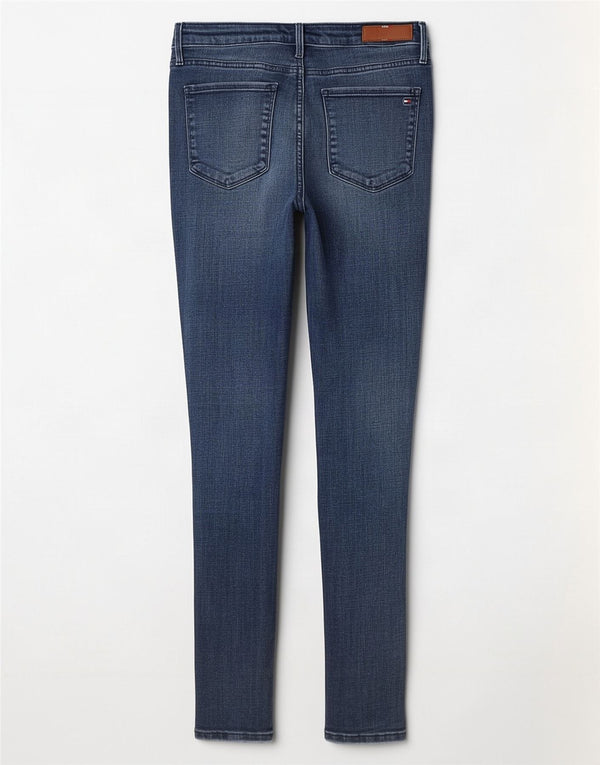 Tommy Hilfiger Damen Harlem Ultra Skinny Jeans W31 L32 Marineblau Baumwolle