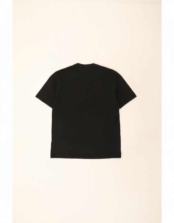 Kappa Mens Graphic T-Shirt Top Large Black Cotton