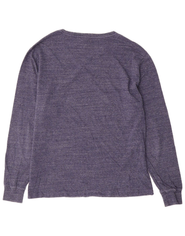 Polo Ralph Lauren Top da uomo a maniche lunghe in cotone blu navy medio
