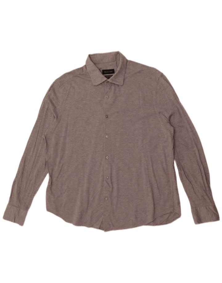 Massimo Dutti Herreskjorte 2XL Grå Bomuld
