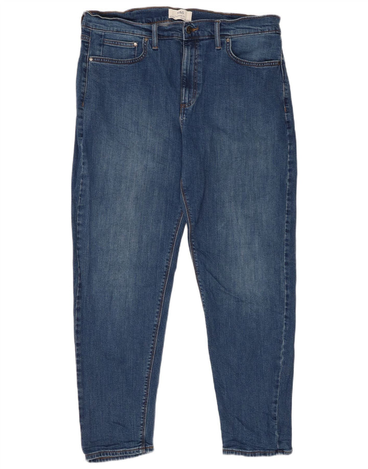 MARKS & SPENCER Mens Tapered Jeans W36 L28 Blue Cotton