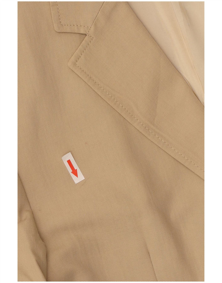 HUGO BOSS Mens 3 Button Blazer Jacket EU 52 XL Beige Cotton