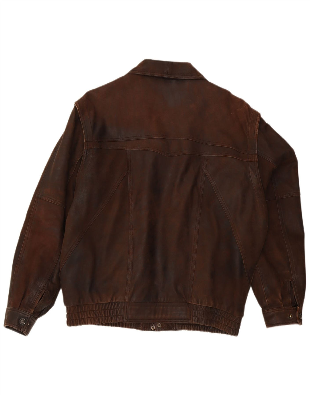 Morena Mens Leather Jacket IT 50 Large Brown Leather