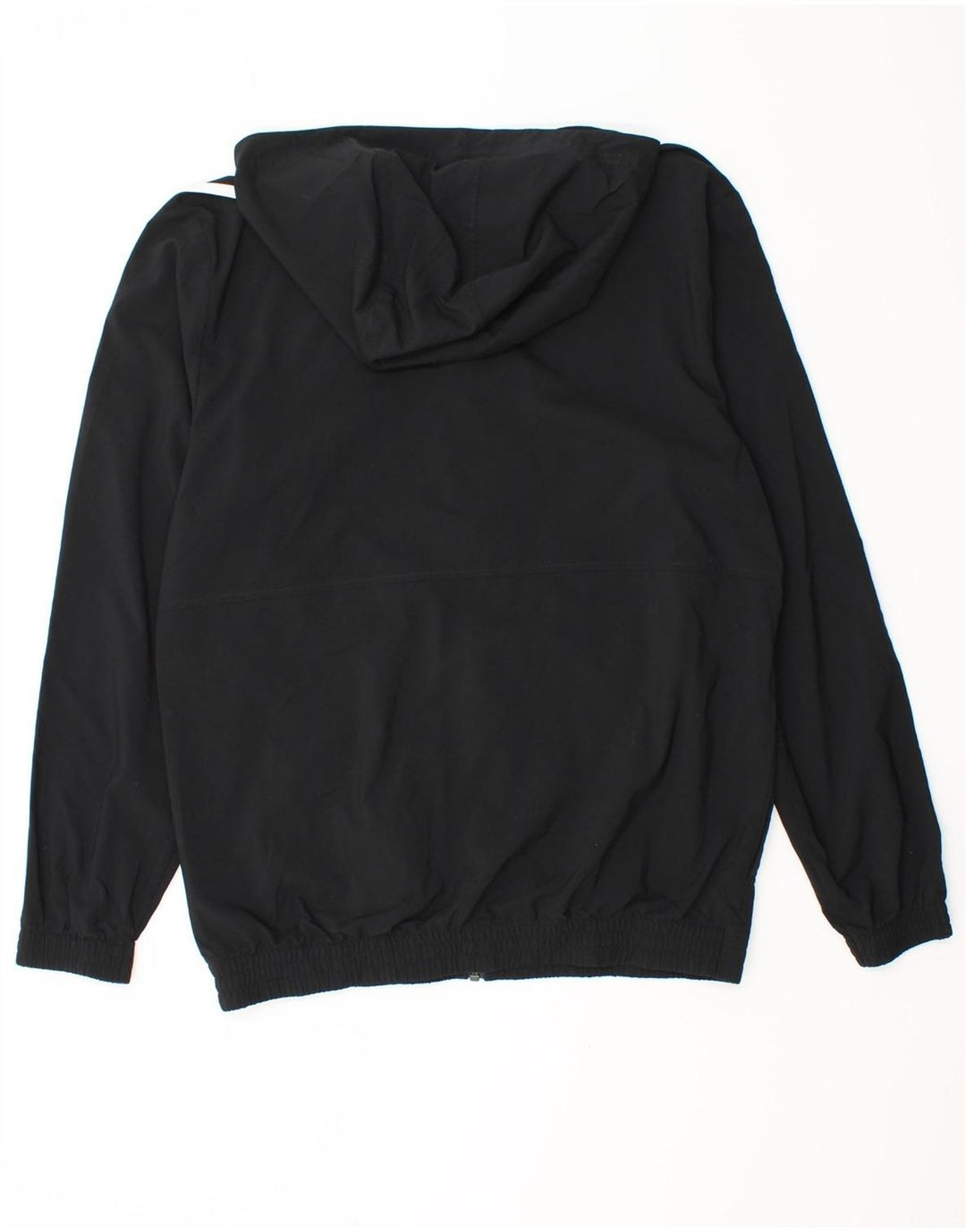 ADIDAS Chaqueta de chándal con capucha para hombre, talla pequeña, poliéster negro