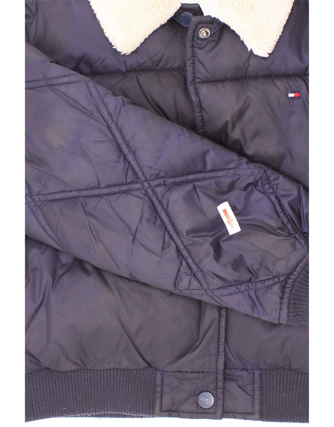 Giacca imbottita per bambina Tommy Hilfiger 7-8 anni in poliestere blu navy