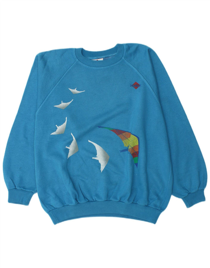 Parmalat Mens Graphic Sweatshirt Jumper Large Blue Cotton