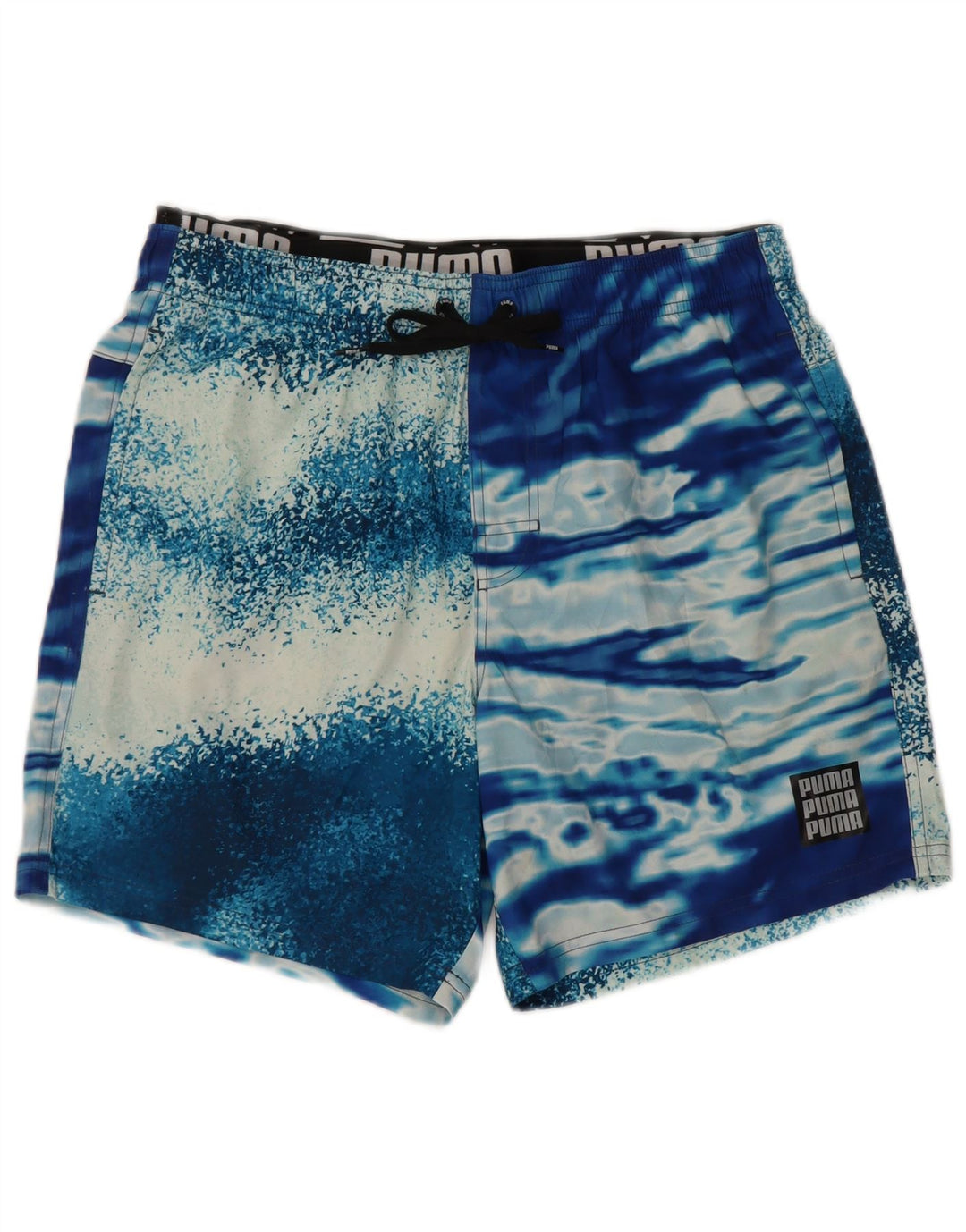 Puma Mens Swimming Shorts Medium Blue Tie Dye Polyester
