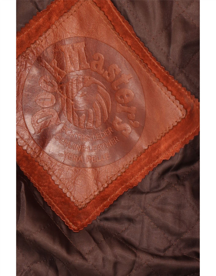 Vintage Mens Leather Jacket UK 40 Large Brown Leather