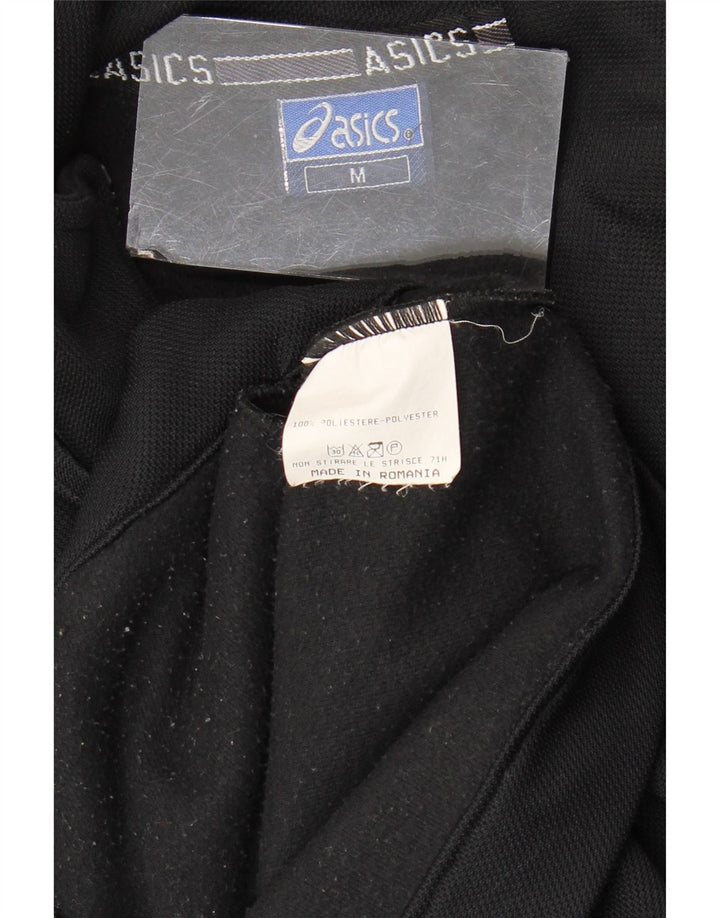 Asics Mens Graphic Tracksuit Top Jacket Medium Black Colourblock Polyester