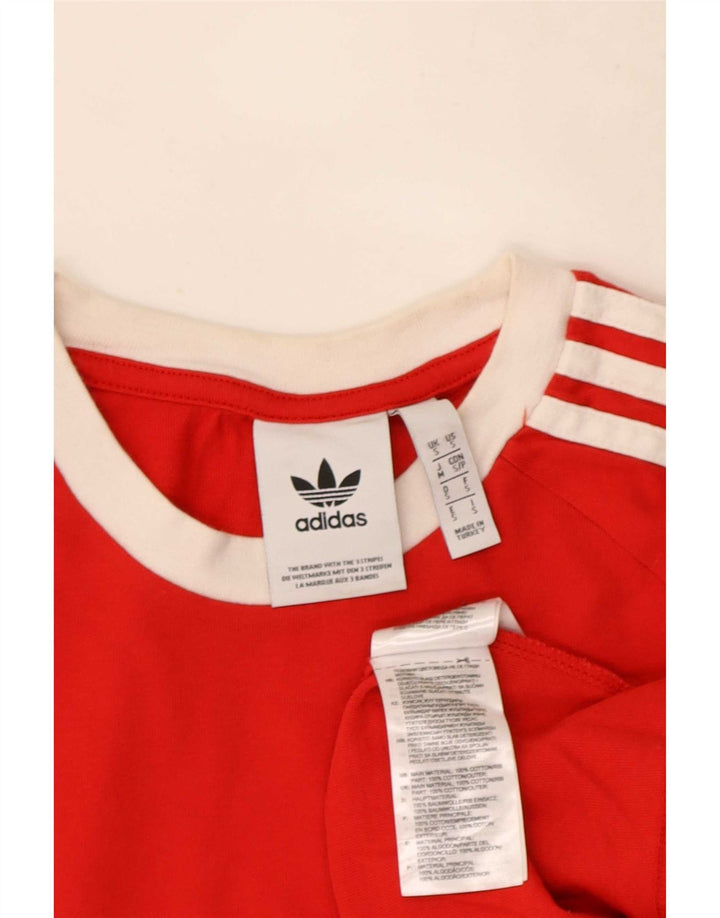 T-shirt Adidas da uomo Top Small rossa in cotone