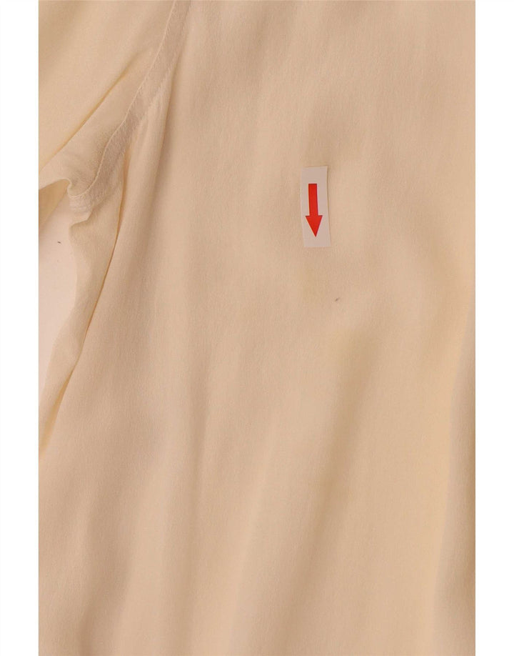 Vintage Dame Pullover Shirt IT 44 Medium Off White Colourblock