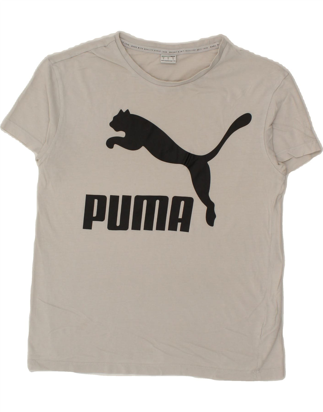 PUMA Mens Graphic T-Shirt Top Small White Cotton Vintage Puma and Second-Hand Puma from Messina Hembry 
