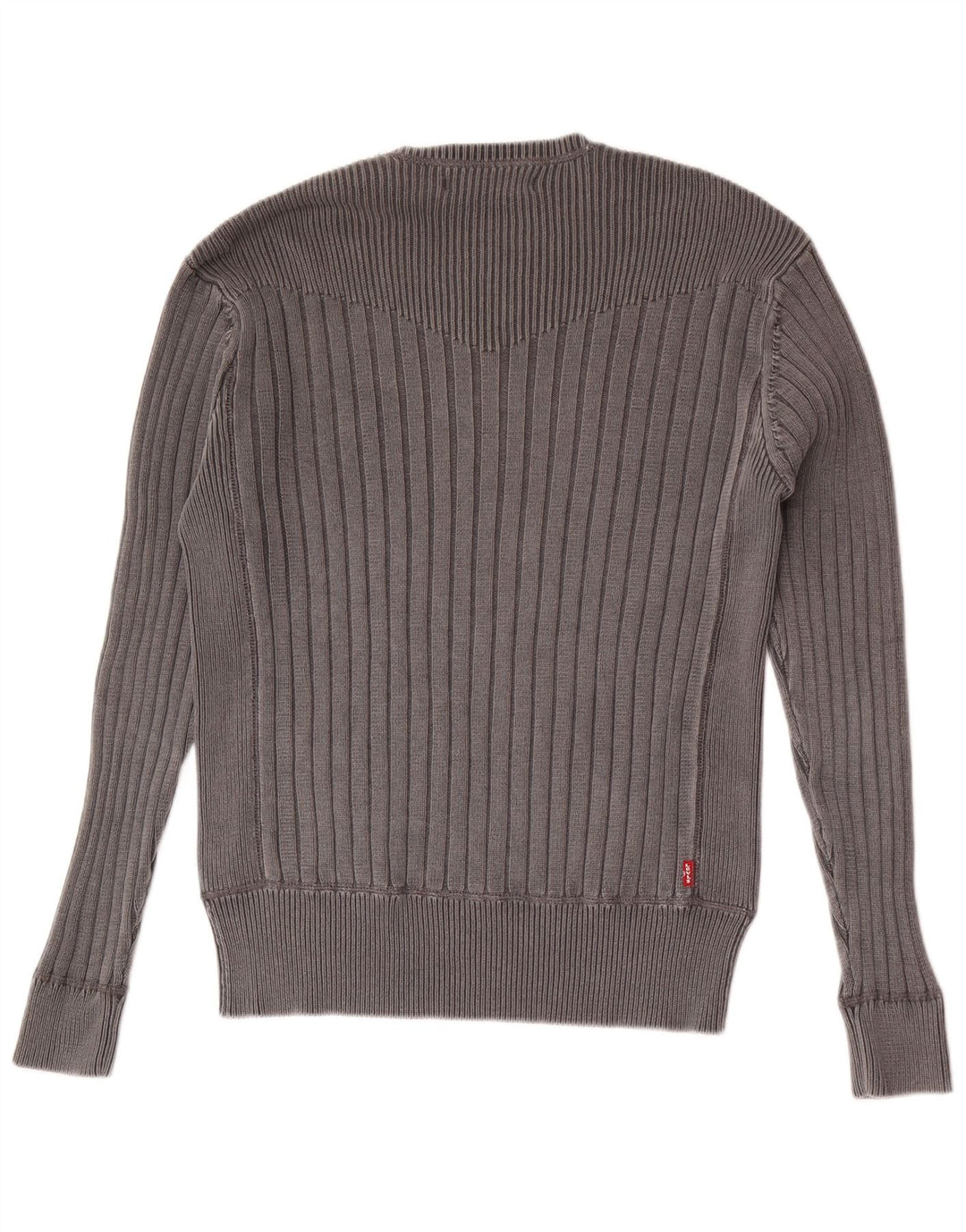 Levi's Mens Crew Neck Jumper Sweater Large Grey Cotton