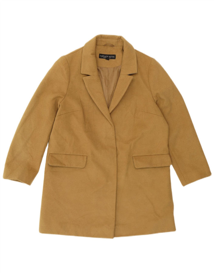 Topshop Manteau surdimensionné pour femme UK 10 Petit Jaune Polyester
