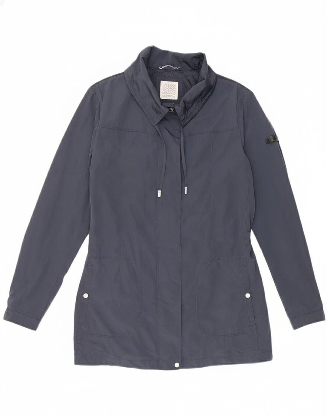Geox Dame Windbreaker Jacket UK 16 Large Navy Blue Polyester