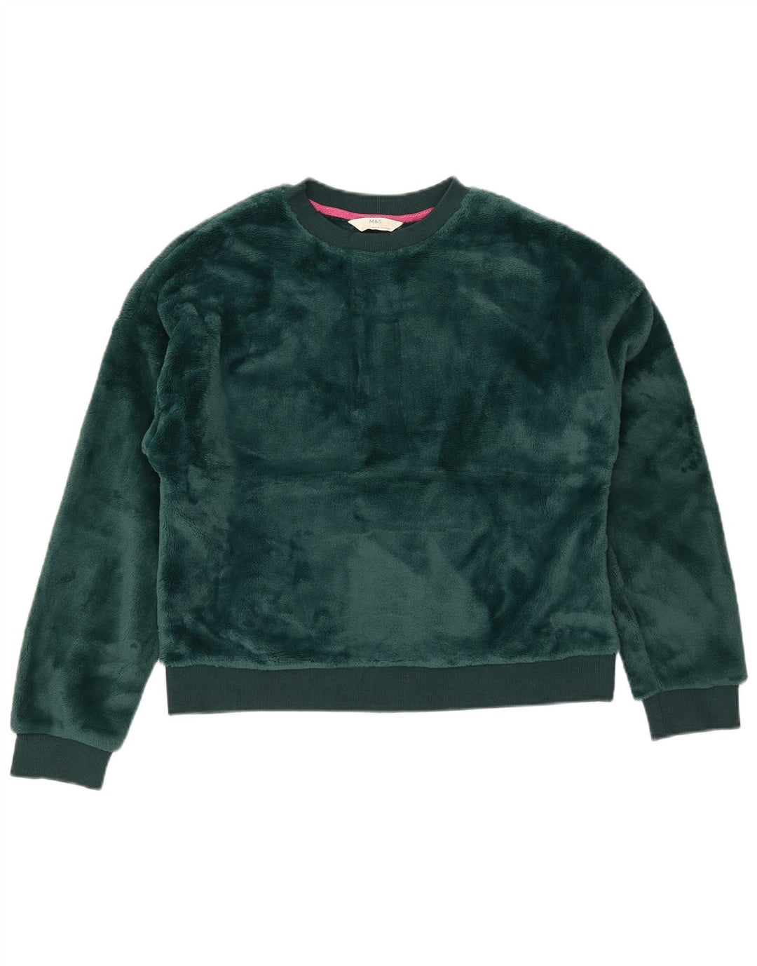 Felpa corta oversize da donna Marks & Spencer UK 10 piccola verde
