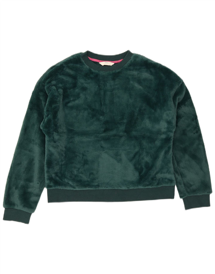Felpa corta oversize da donna Marks & Spencer UK 10 piccola verde
