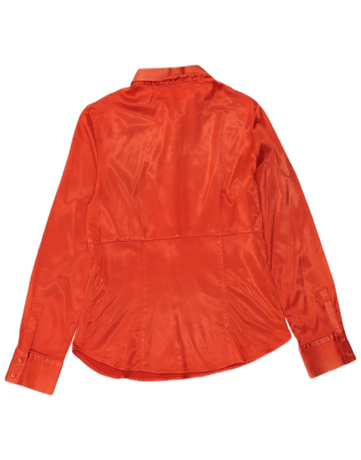Zara Femme Pull Chemise UK 14 Large Orange