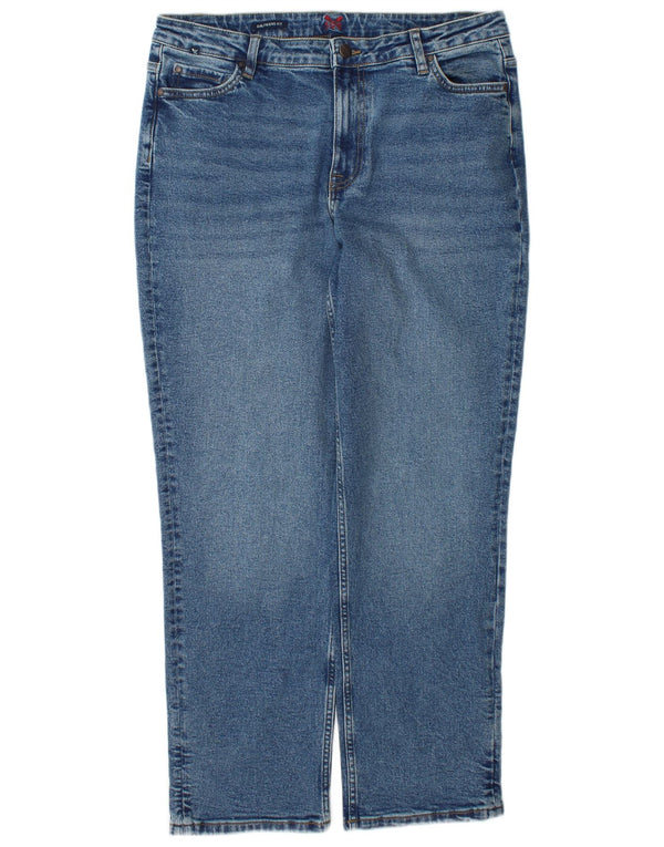 Crew Clothing Dame Straight Jeans UK 12 Medium W34 L28 Blue Cotton
