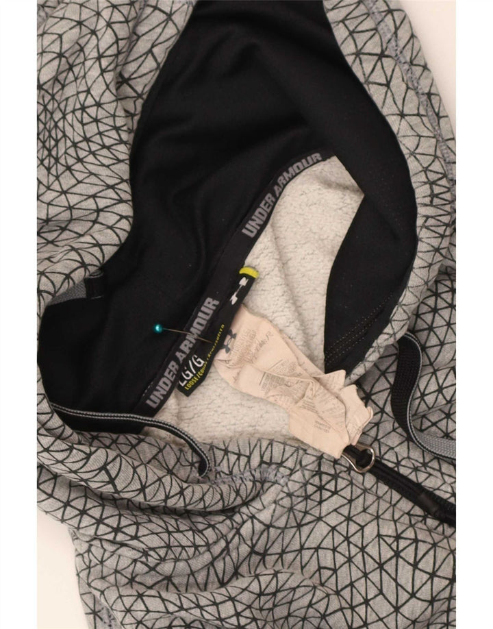 Under Armour Herren-Kapuzenpullover mit Reißverschluss, groß, grau, geometrisch
