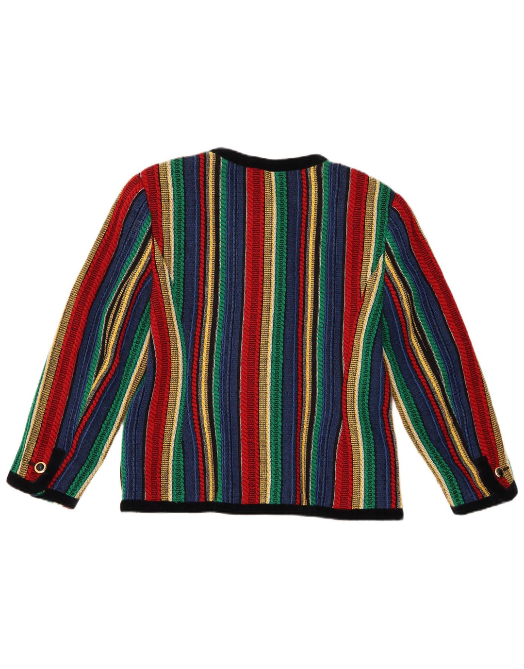 MORLY'S Giacca Blazer a 4 Bottoni da Donna IT 46 Grandi Righe Multicolori