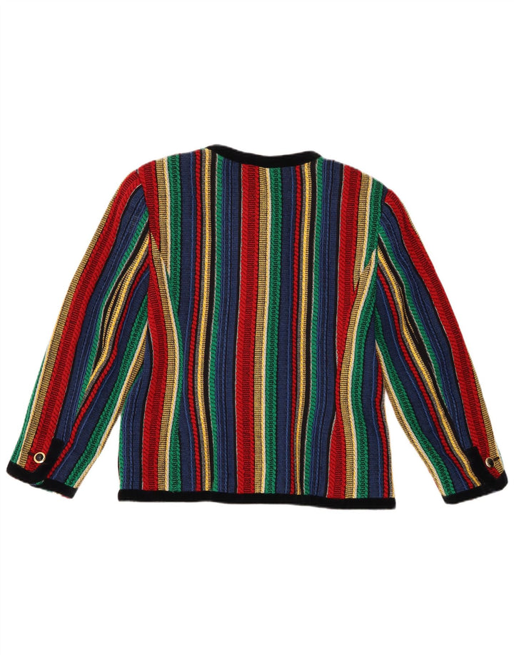 MORLY'S Giacca Blazer a 4 Bottoni da Donna IT 46 Grandi Righe Multicolori