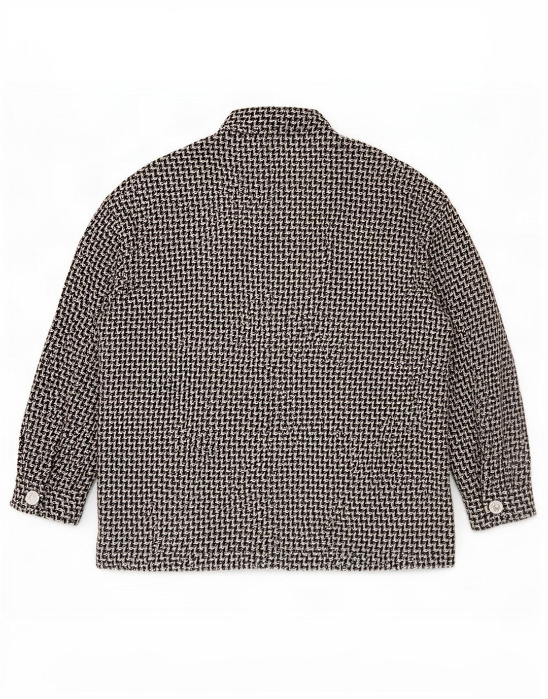 Zara Mujer Chaqueta Bomber Extragrande UK 40 Mediana Algodón De Pata De Gallo Negro