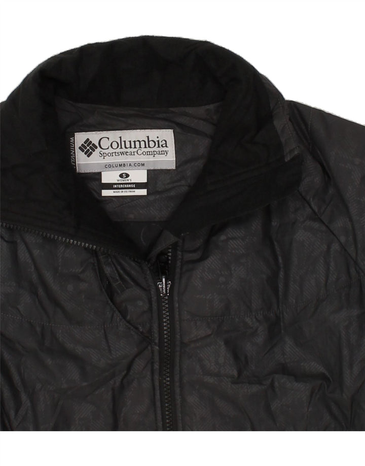 COLUMBIA Womens Windbreaker Jacket UK 10 Small Grey Polyester Vintage Columbia and Second-Hand Columbia from Messina Hembry 