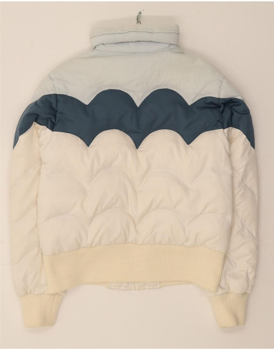 LEVI'S Womens Padded Jacket UK 16 Large White Colourblock Polyester Vintage Levi's and Second-Hand Levi's from Messina Hembry 