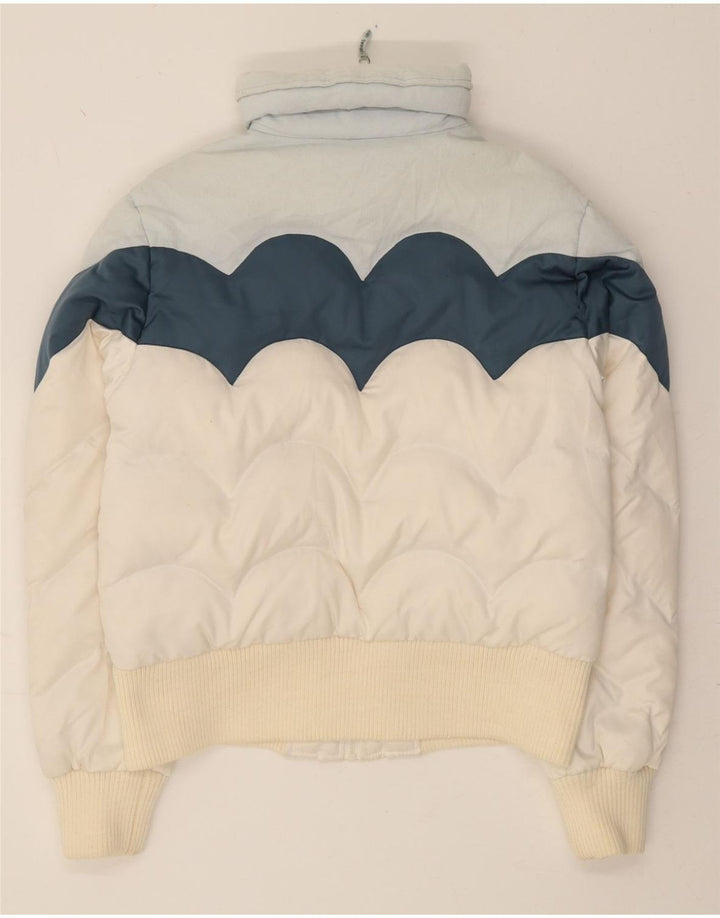 LEVI'S Womens Padded Jacket UK 16 Large White Colourblock Polyester Vintage Levi's and Second-Hand Levi's from Messina Hembry 