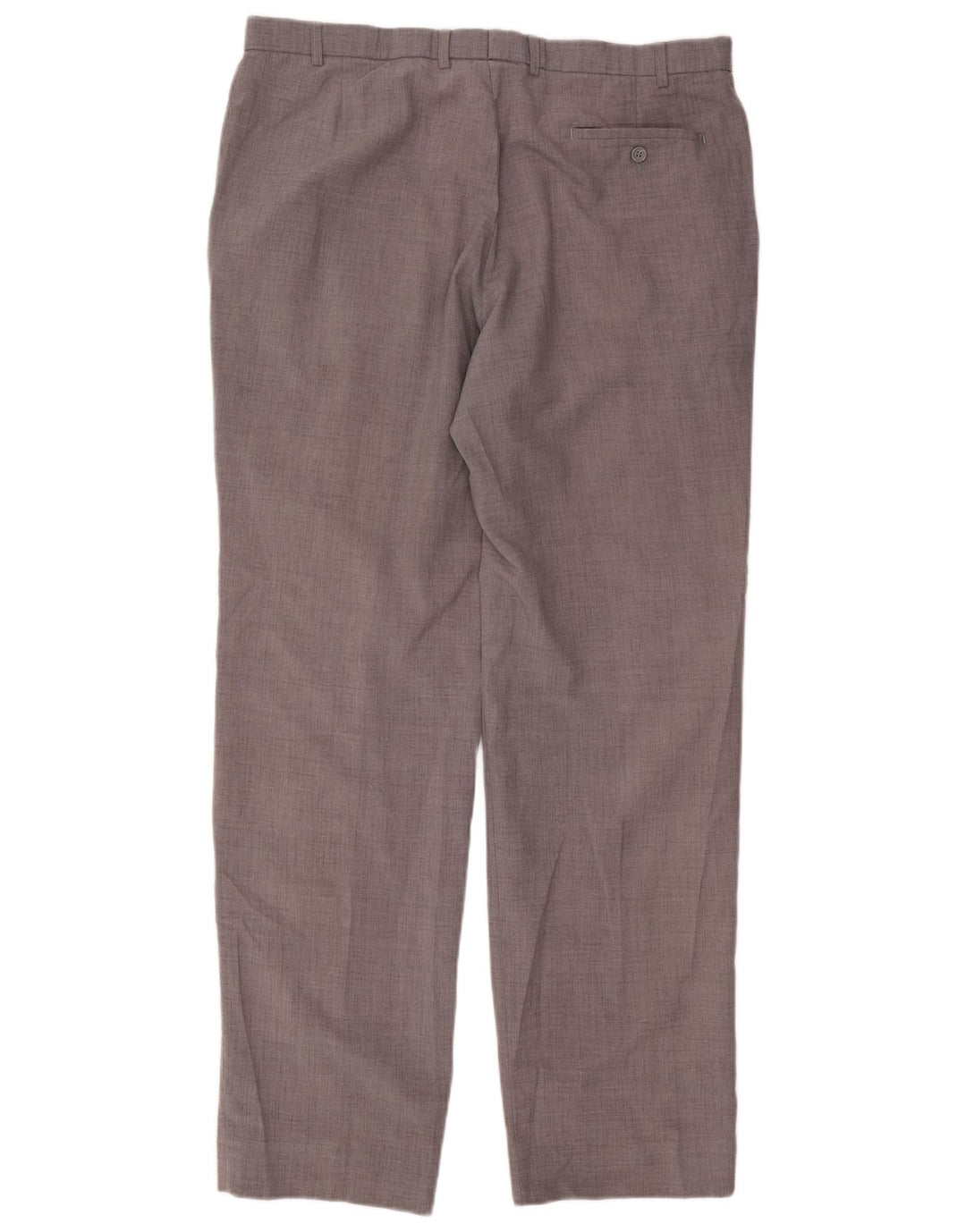 Marks & Spencer Mens Straight Suit Trousers W40 L35 Grey Polyester